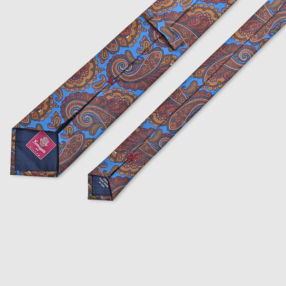 100% Printed Silk Kashmir Tie Fumagalli 1891 on sale 2022 2