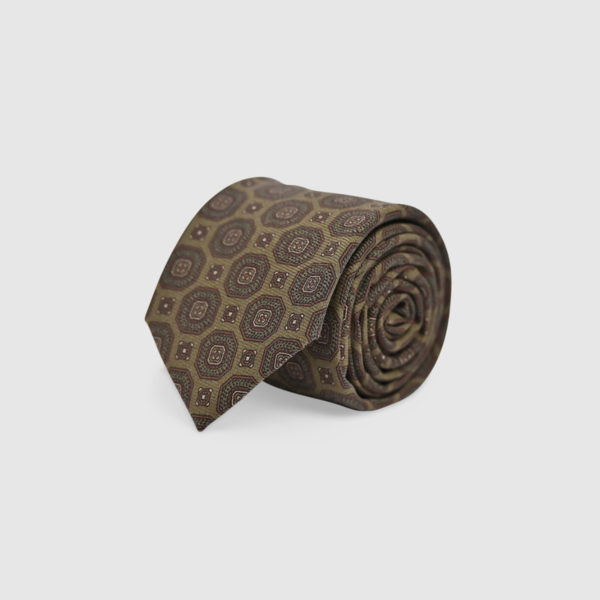 100% Printed Silk Tie with medallions