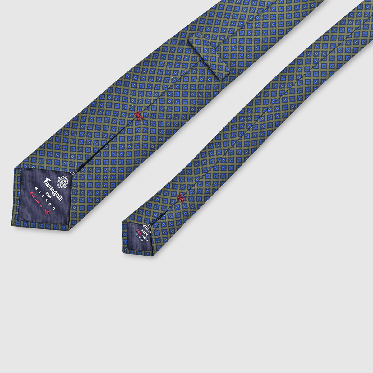100% Printed Silk Tie with medallions Fumagalli 1891 on sale 2022 2