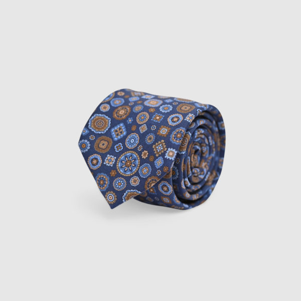Cravatta con medaglioni 100% Seta stampata