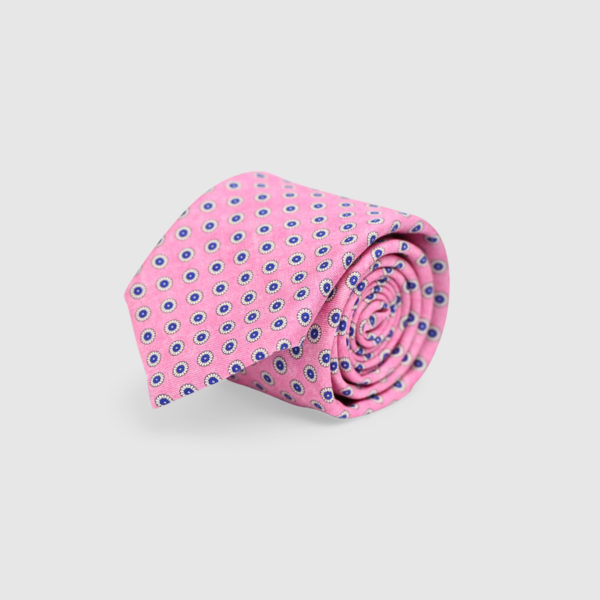 100% Printed Silk Tie with Iconic Patterns