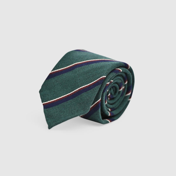Tie sfoderata regimental Cottone and Silk