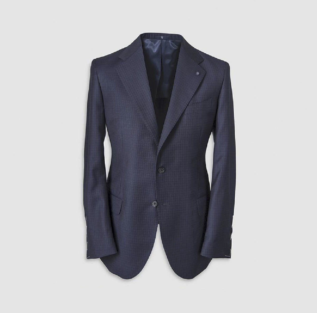 Blue Gingham Pattern Blazer in 130s Four Seasons Wool Melillo 1970 on sale 2022