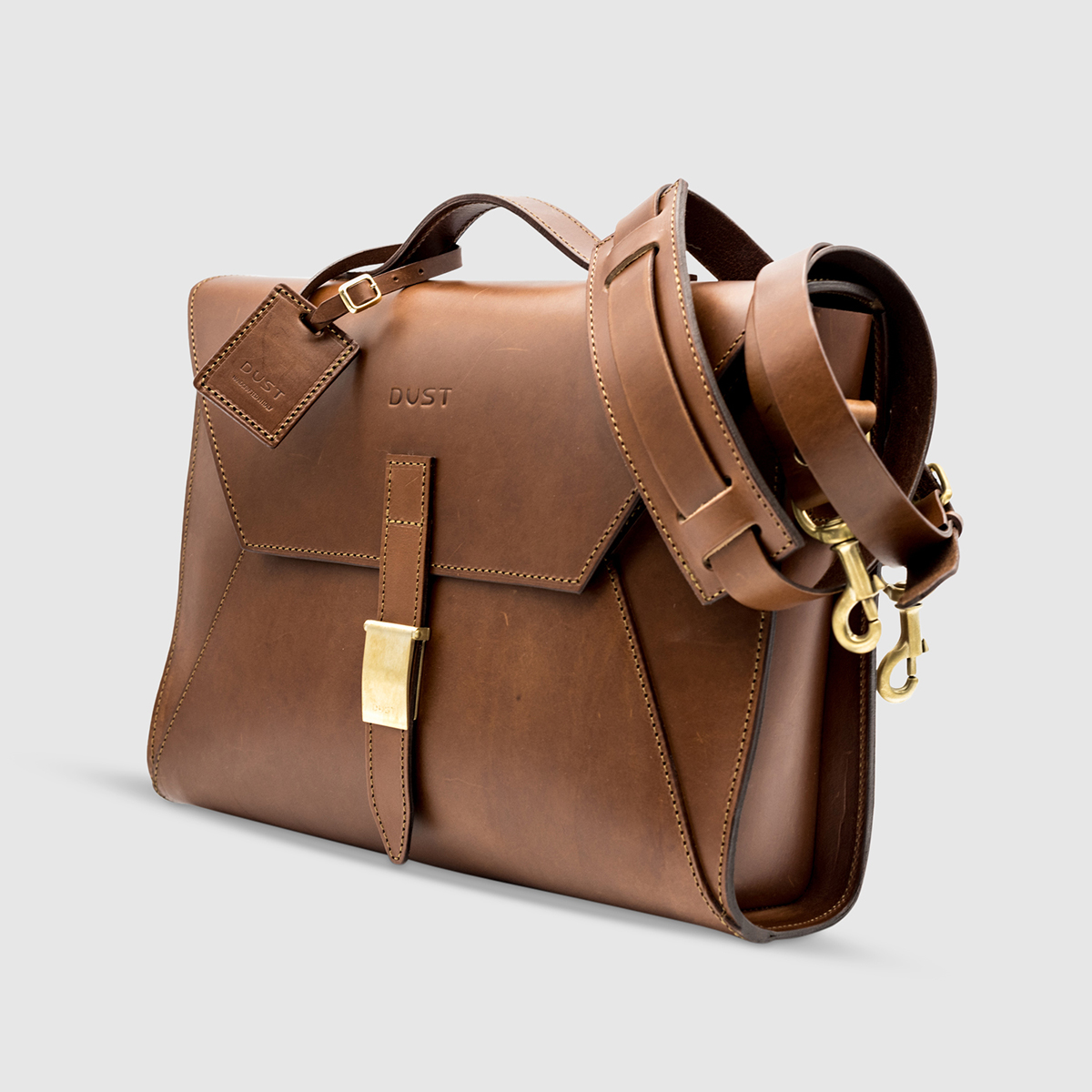 Mens Bags Briefcases and laptop bags THE DUST COMPANY Leather Briefcase In Cuoio Havana in Brown for Men 