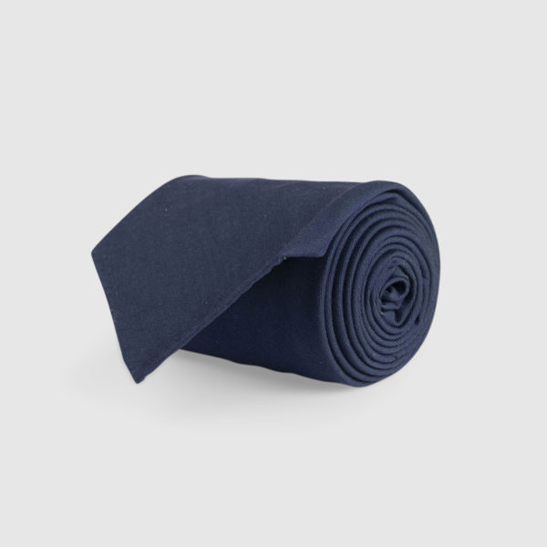 Cravatta 3 Pieghe 100% Lana Blu