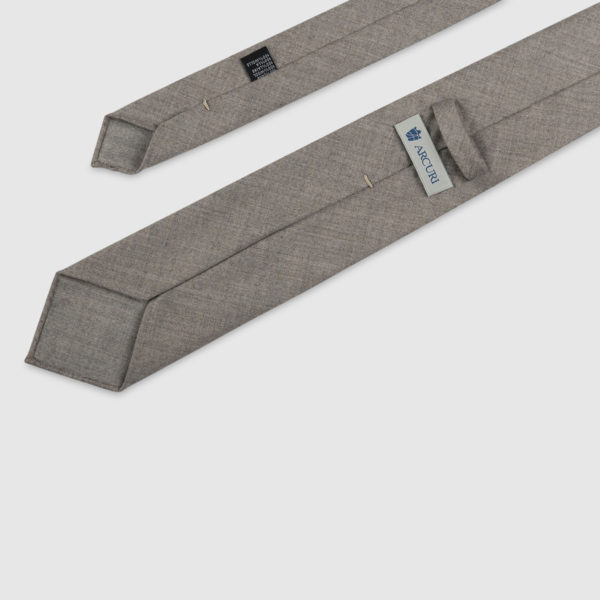 Sand Gray 3-Fold Wool Tie