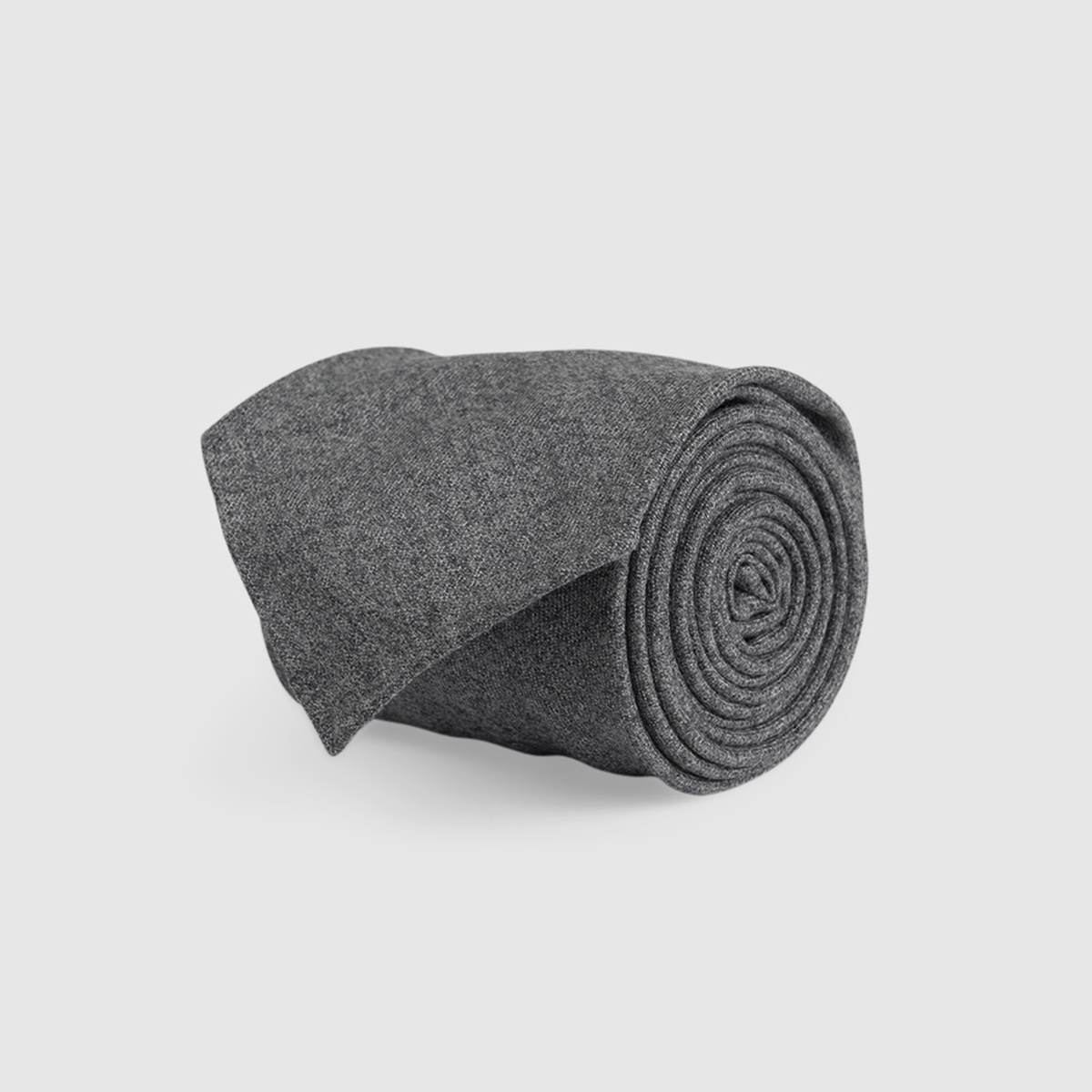 Grey 3-Fold Wool Tie