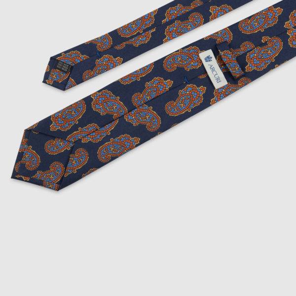 Blue 3-Fold Silk Tie