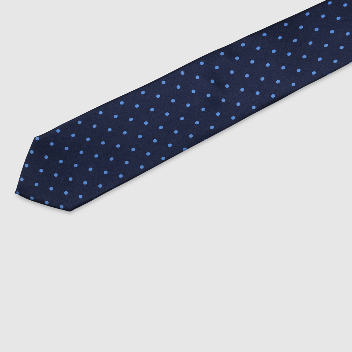 Polka Dots Tie Navy Blue Silk