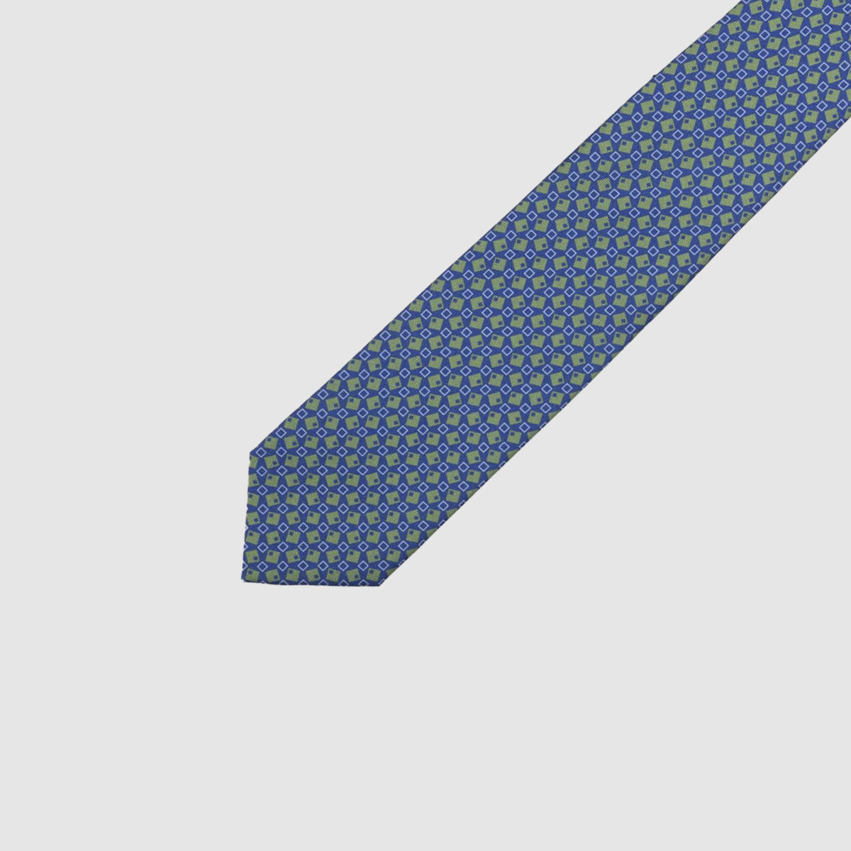 Blue 3-Fold Silk Tie with Green fantasy Arcuri on sale 2022 2