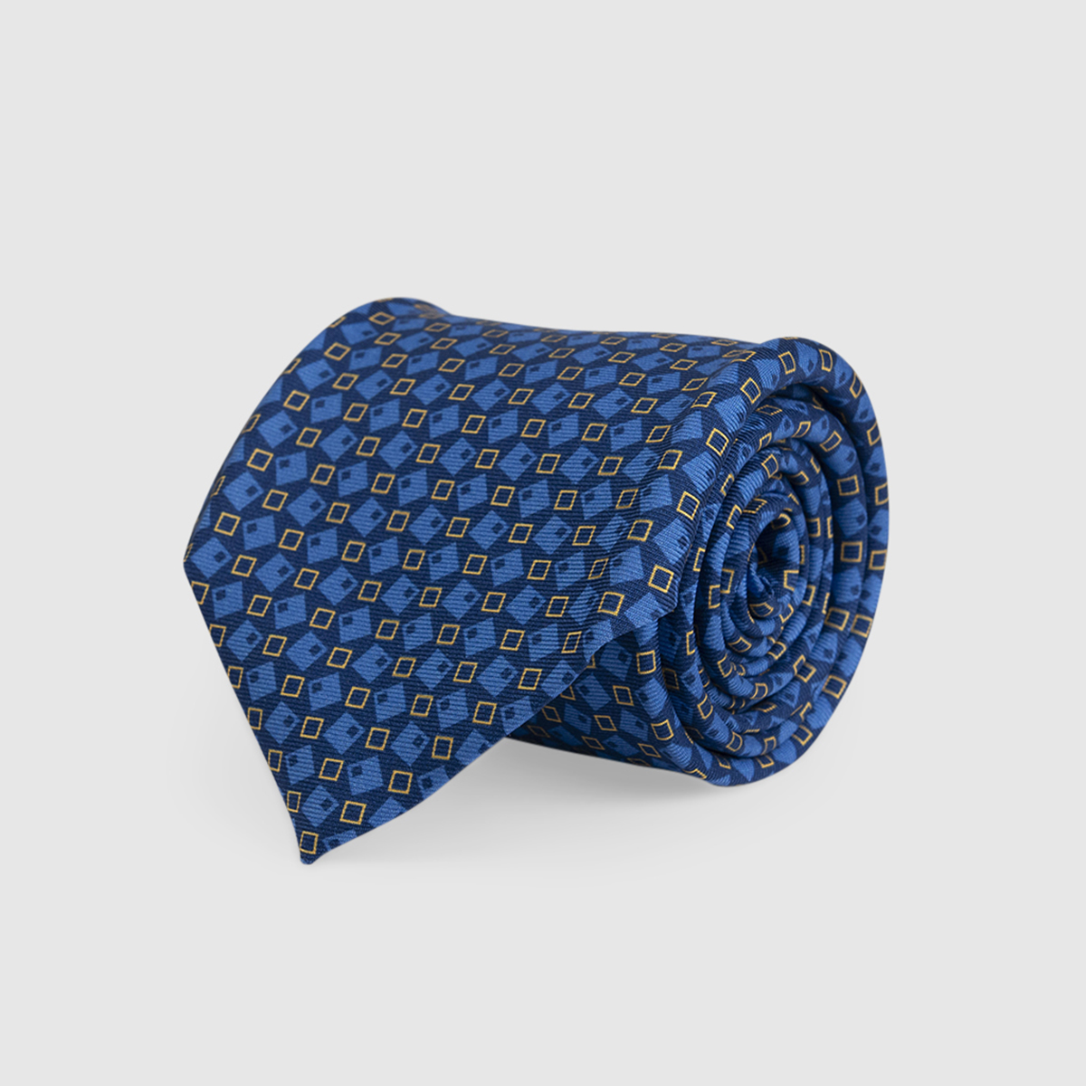 Blue 3-Fold Silk Tie with Blue fantasy Arcuri on sale 2022