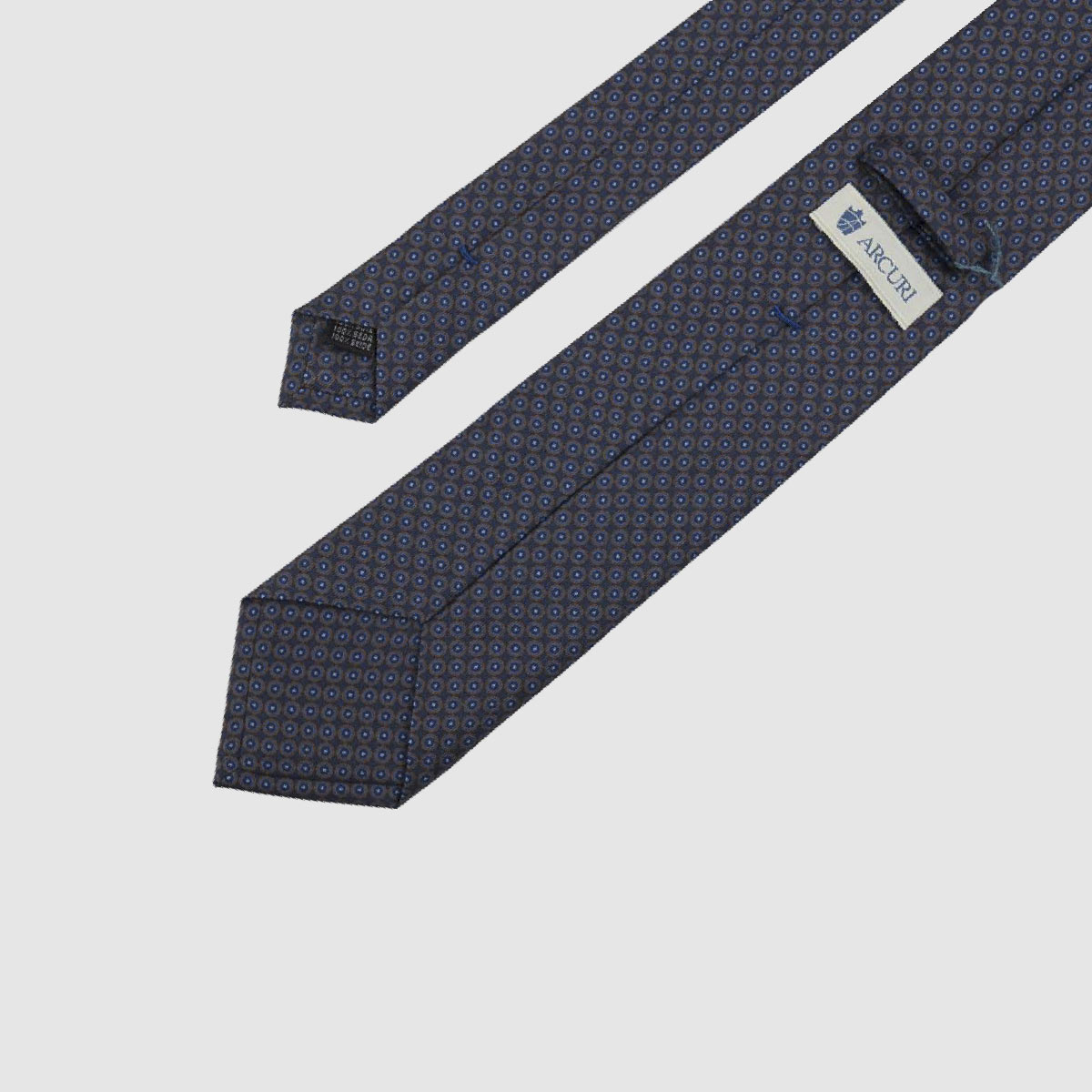 Blue navy 3-Fold Silk Tie Arcuri on sale 2022 2