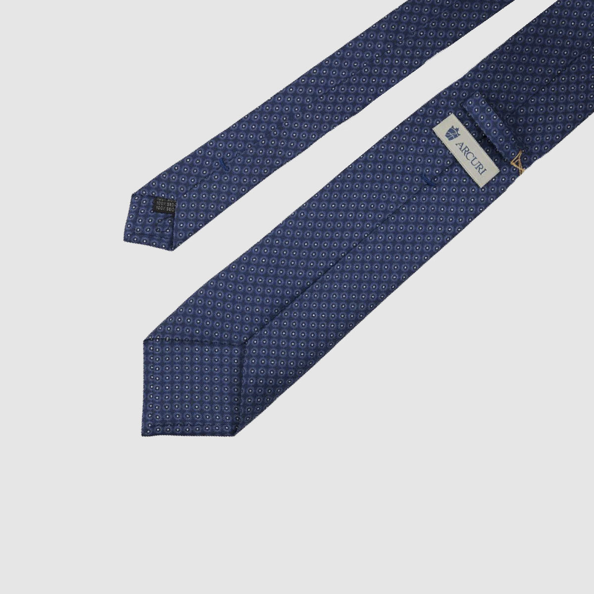 Blue navy 3-Fold Silk Tie Arcuri on sale 2022 2