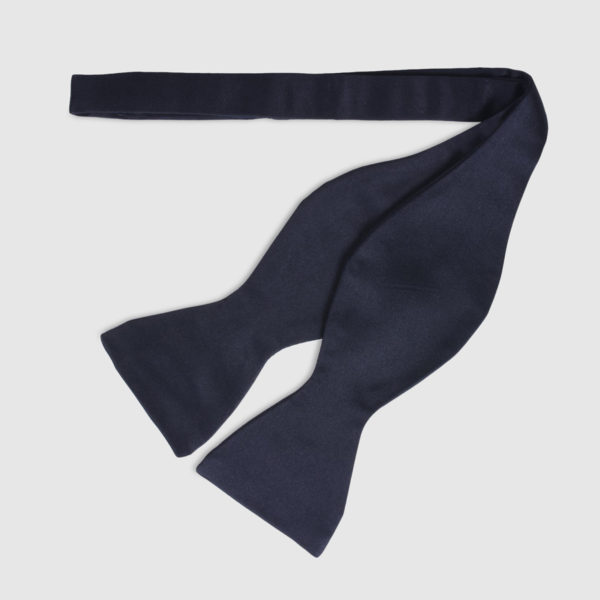 Black Self-Tie Silk Satin Bow Tie