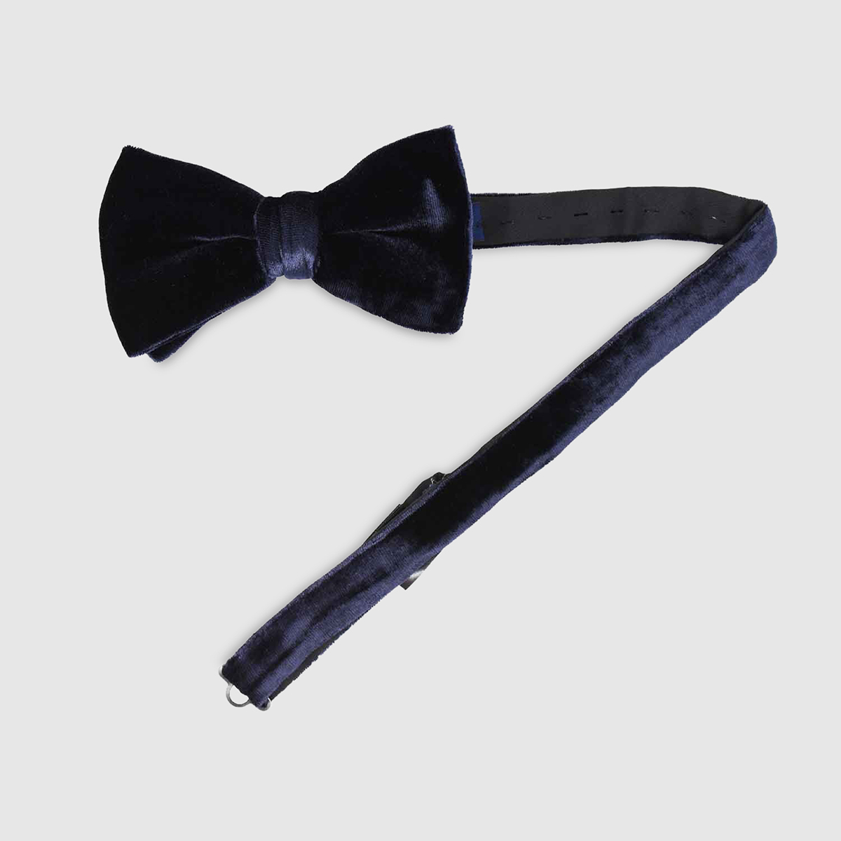 Navy Blue Pre-Tied Velvet Bow Tie Serà Fine Silk on sale 2022