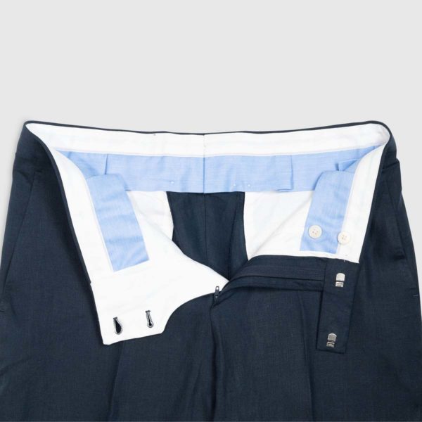 Pantalone in Lino Irlandese Blu