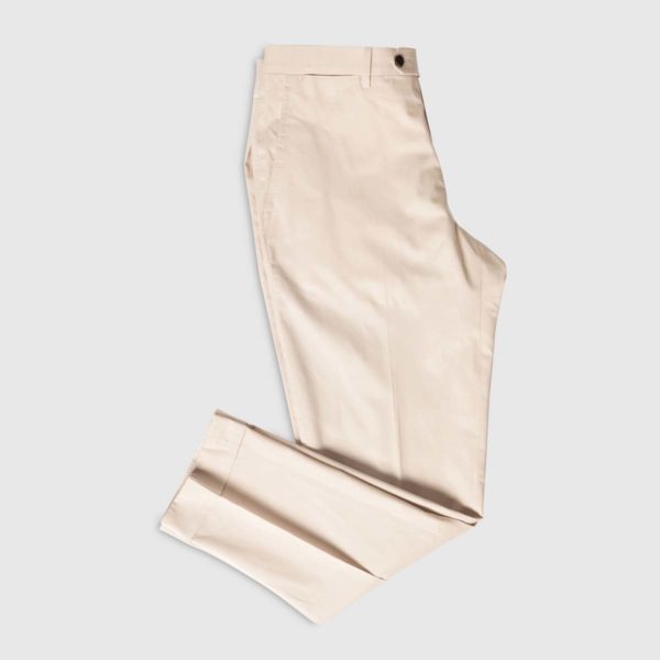 Pantalone Classico in Cotone Panna