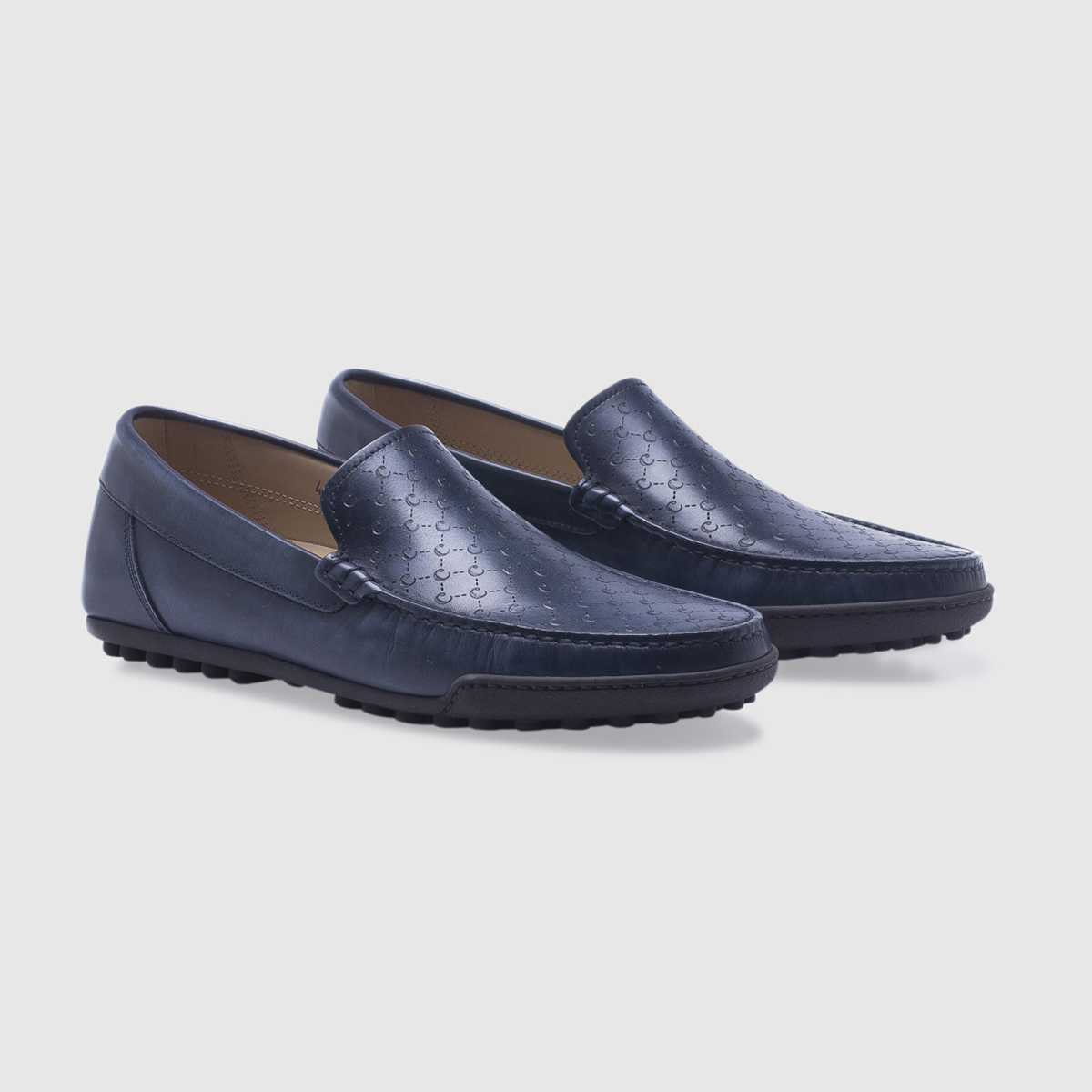 Driving shoe in aged calf leather  – blue Calò on sale 2022 2