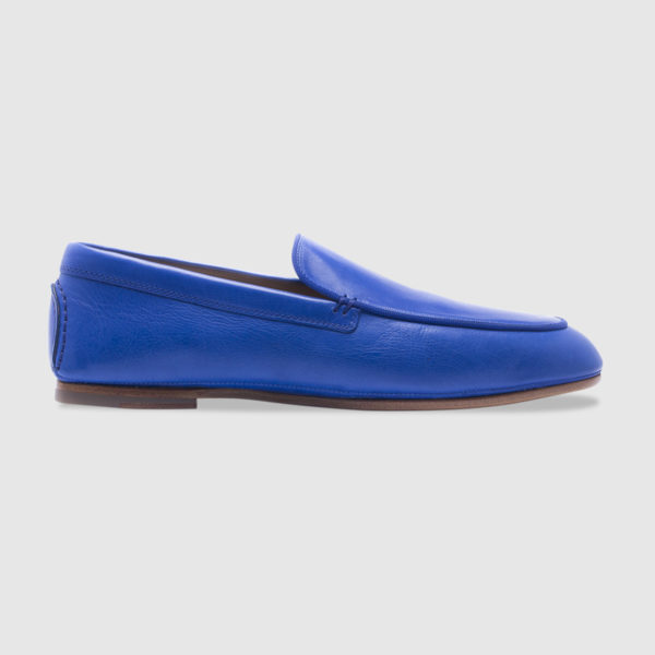 Slip-on loafer in nappa leather – sapphire blue