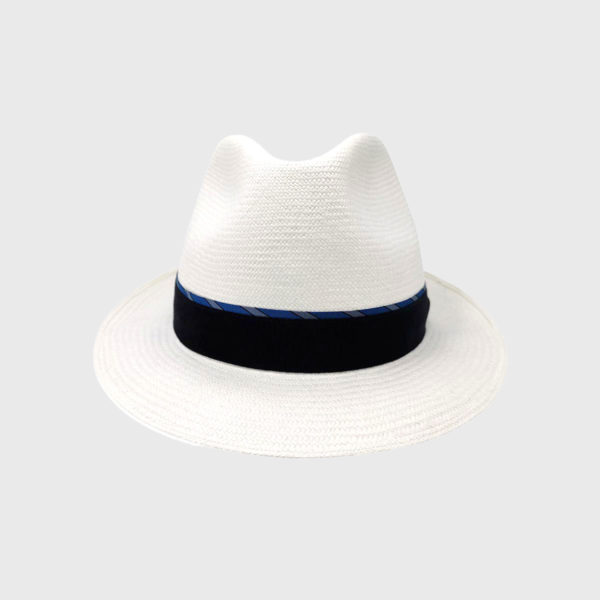 Small Wing Fedora Hat – White