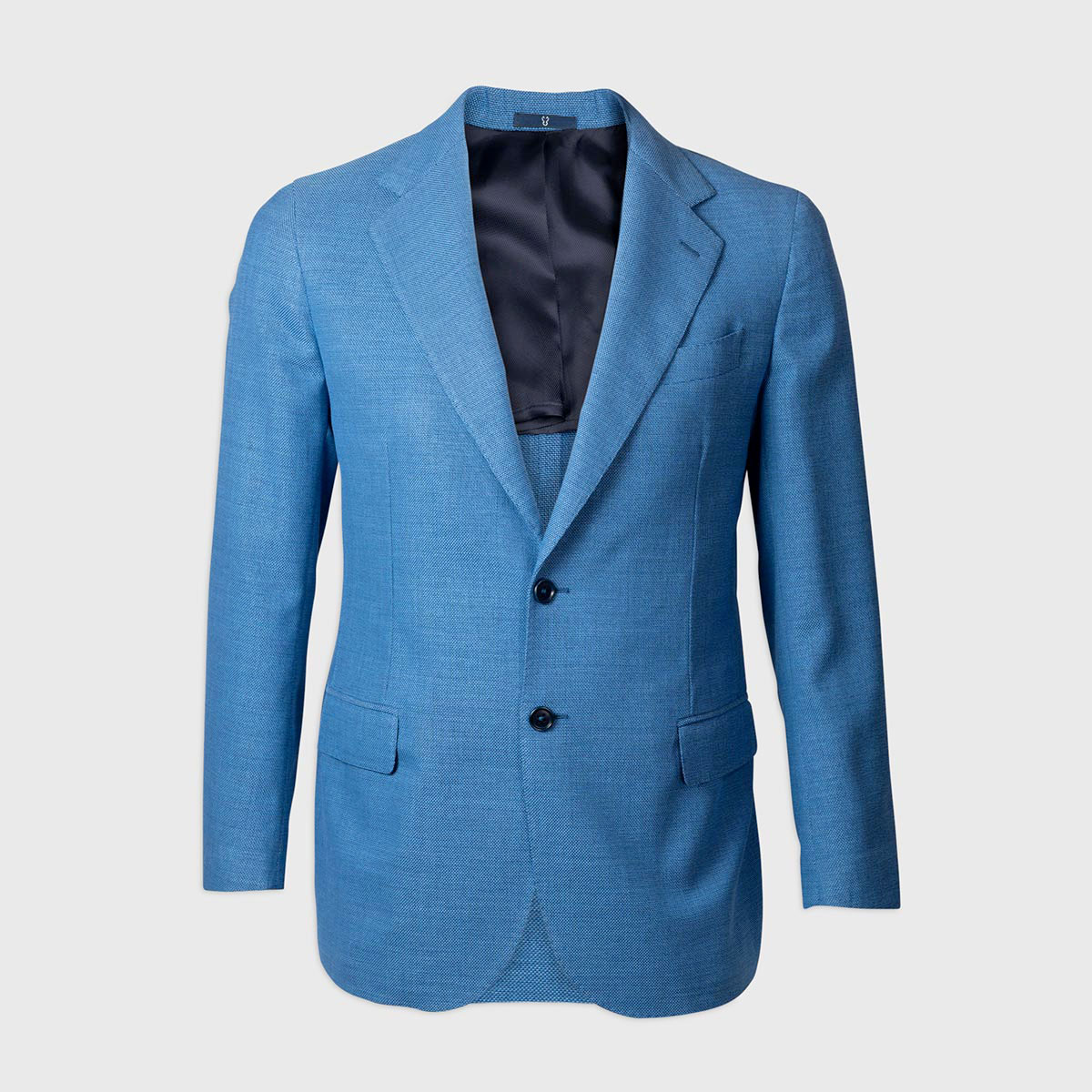 Half-lined single-breasted jacket in 130’S Drago Wool – Blue Melillo 1970 on sale 2022