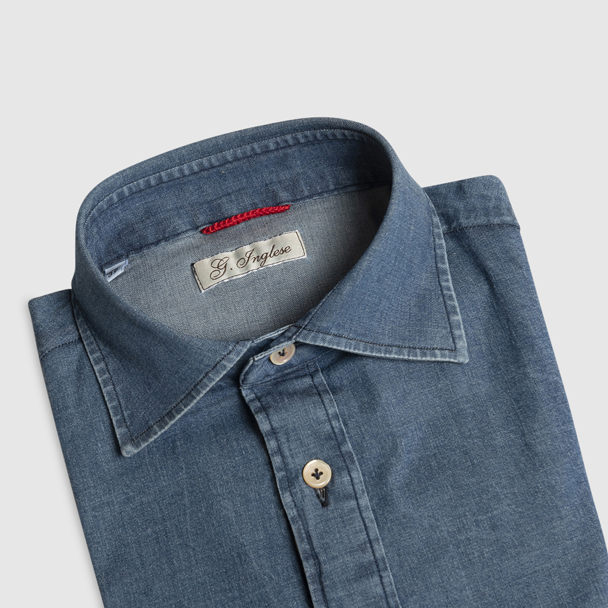 G.Inglese JFK  Polo in Denim Japan Washed G. Inglese on sale 2022 2