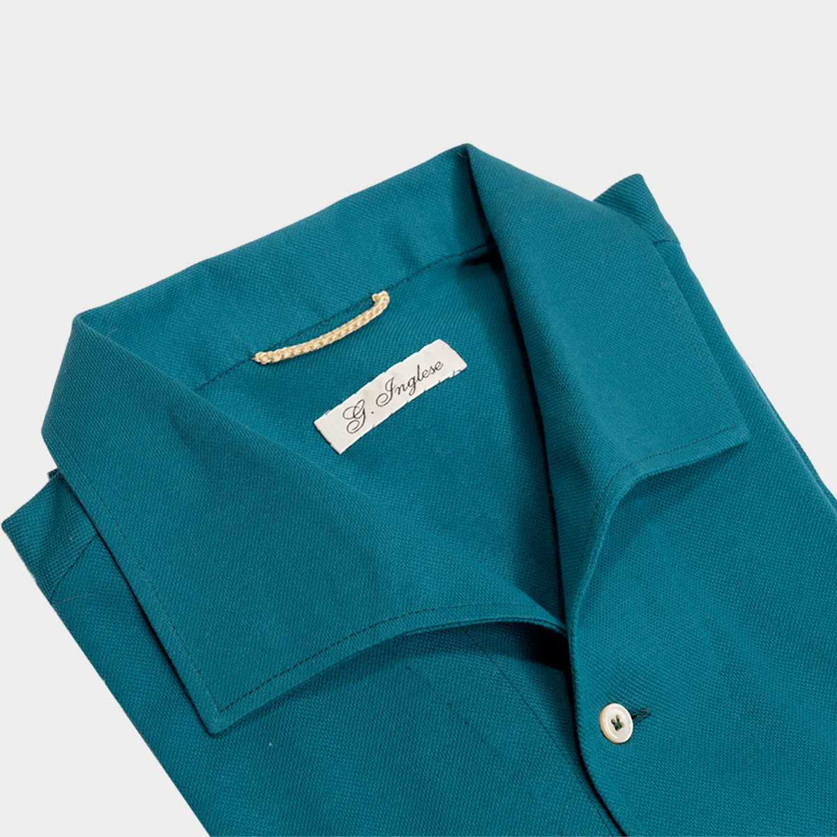 Miami Collar Piquet Polo Shirt in Green G. Inglese on sale 2022 2