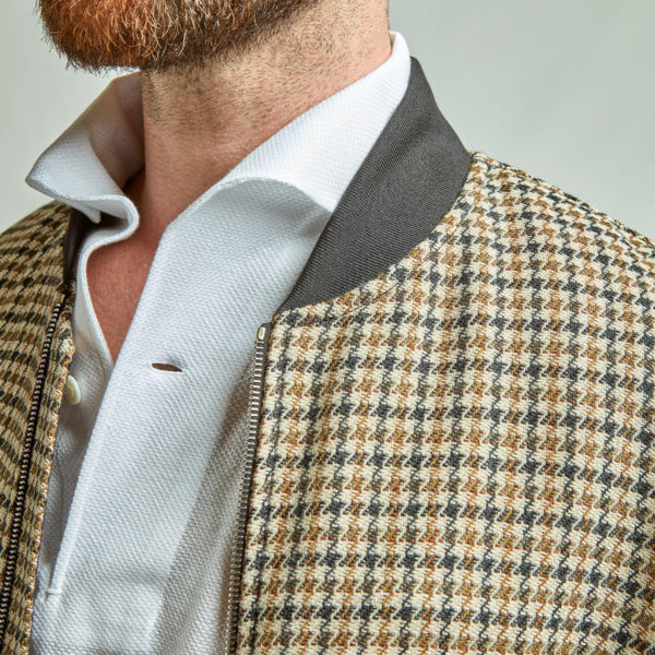 100% Wool “Pied de Poule” Pattern Jacket