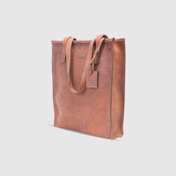 The Dust Tote Bag- Classic Brown Leather