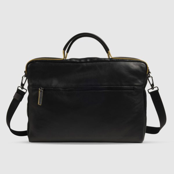 Briefcase in Black Nappa Leather