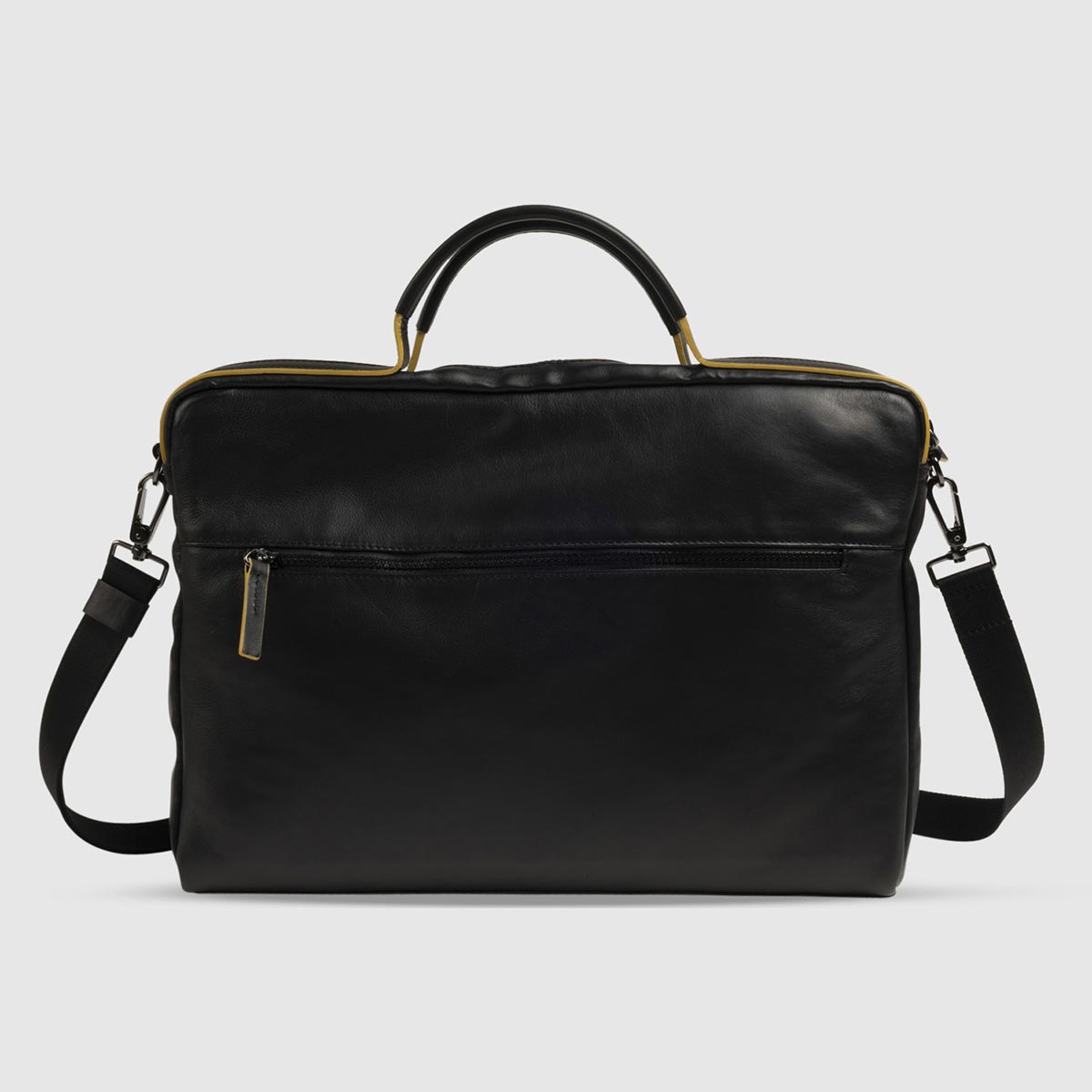Briefcase in Black Nappa Leather Plinio Visonà on sale 2022