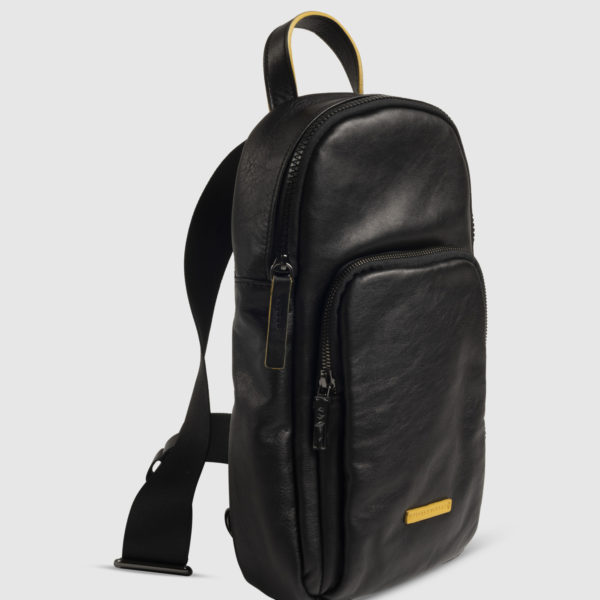 Shoulder Bag in Black Nappa Leather
