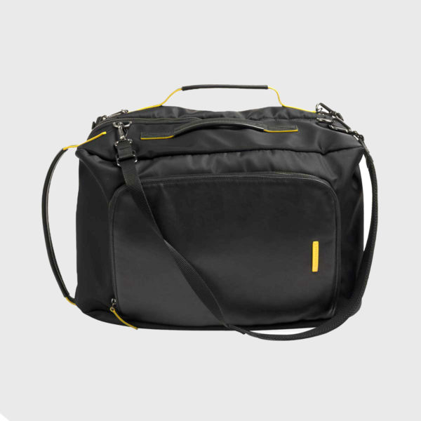 Composite bag: Shoulder & backpack in nylon and leather