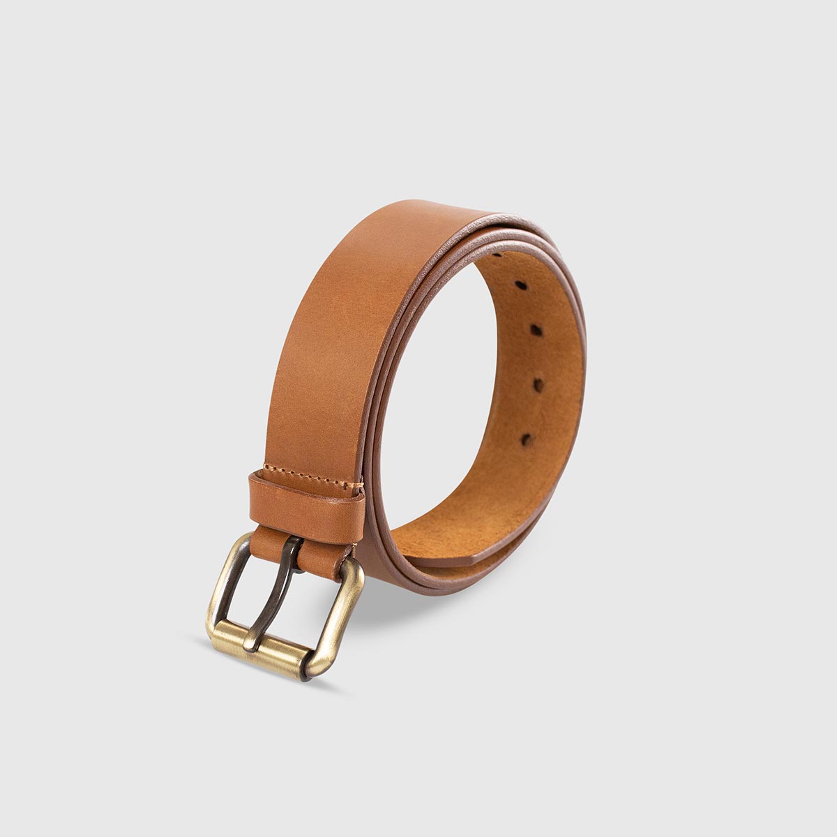 Genuine Tuscan Leather Belt – Light Brown Leather –