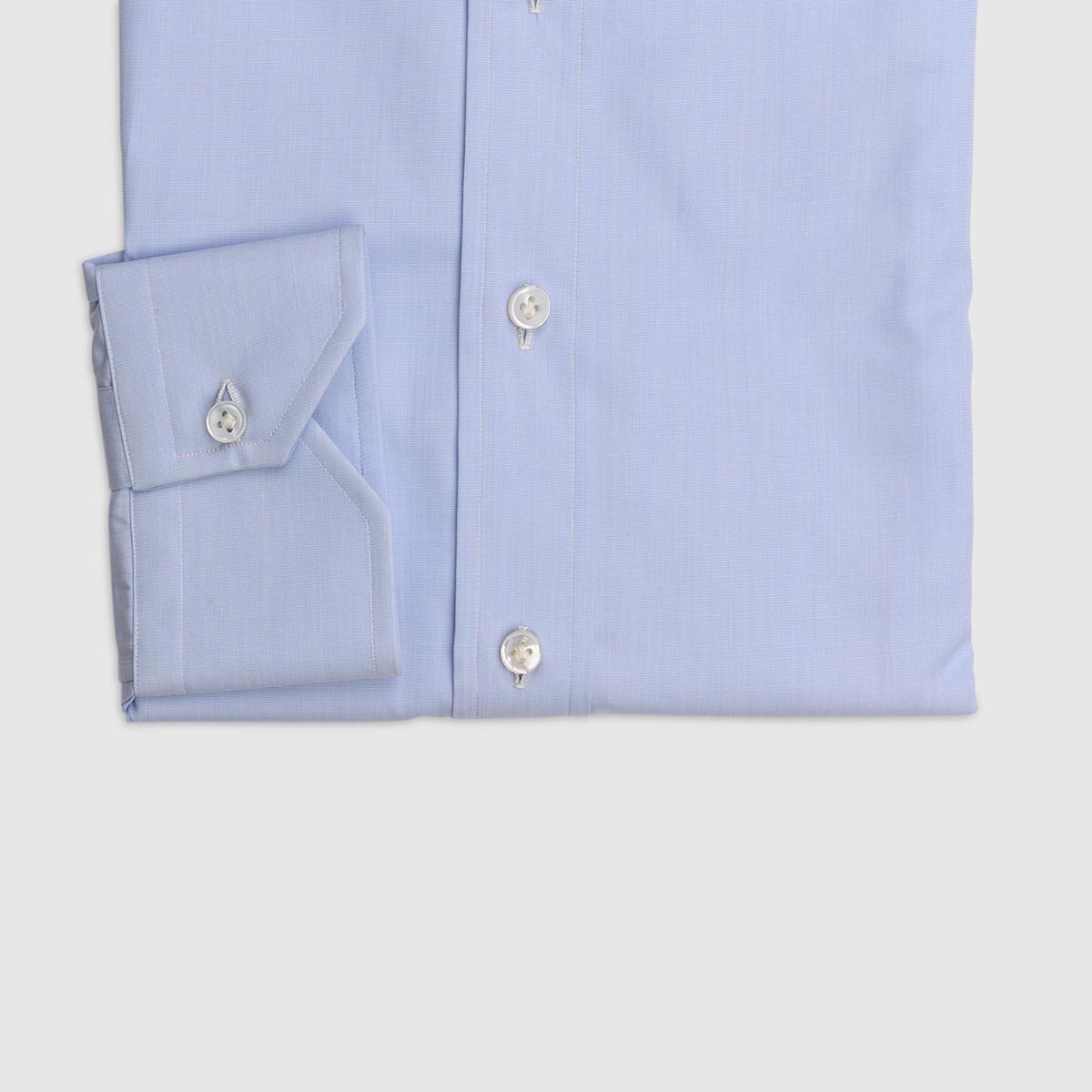 100% Double Twisted Popeline Cotton Shirt – Light Blue Camiceria Ambrosiana on sale 2022 2