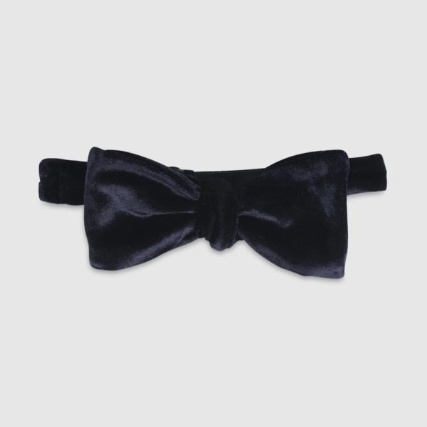 Black Self-tie Velvet Bow Tie