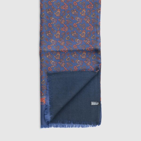 Wool-Silk scarf with Kashmir pattern