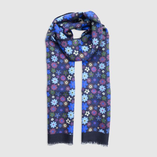Silk Scarf With Floral Patterns