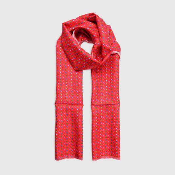Silk Scarf With Floral Patterns