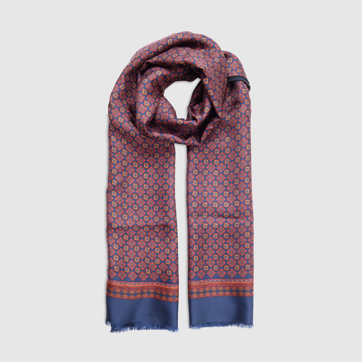 Silk/Wool Scarf With Small Medallions