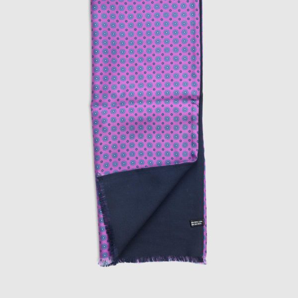 Silk/Wool Scarf With Floral Patterns
