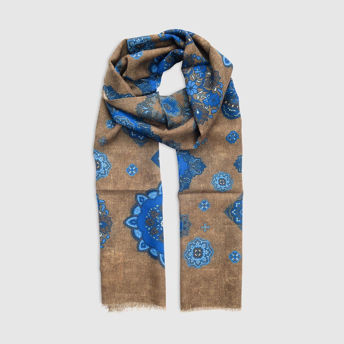 Wool Scarf With Medallions