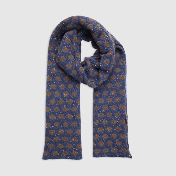 Double Face Polka Dot Wool Scarf