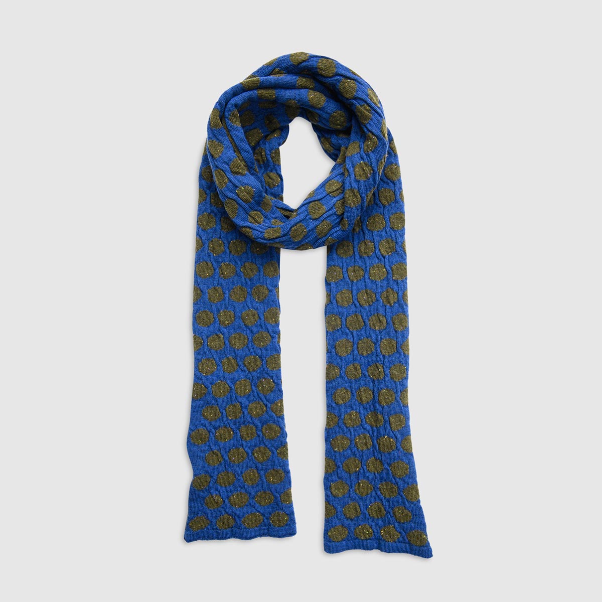 Double Face wool polka dot scarf
