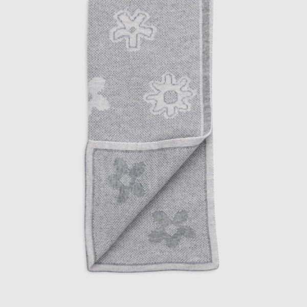 Double Face wool floral scarf