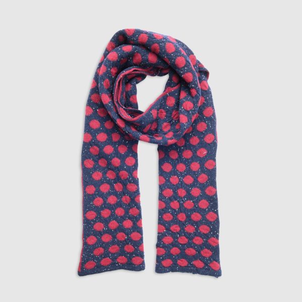 Double Face Polka Dot Wool Scarf