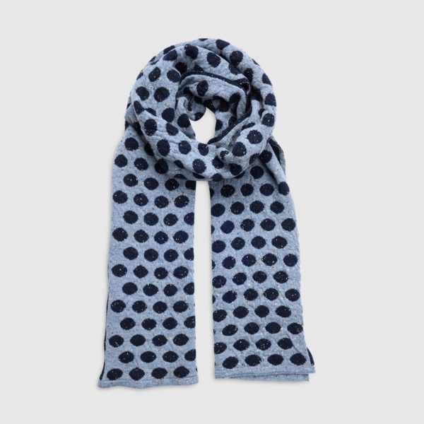 Double Face Polka Dot Wool Scarf