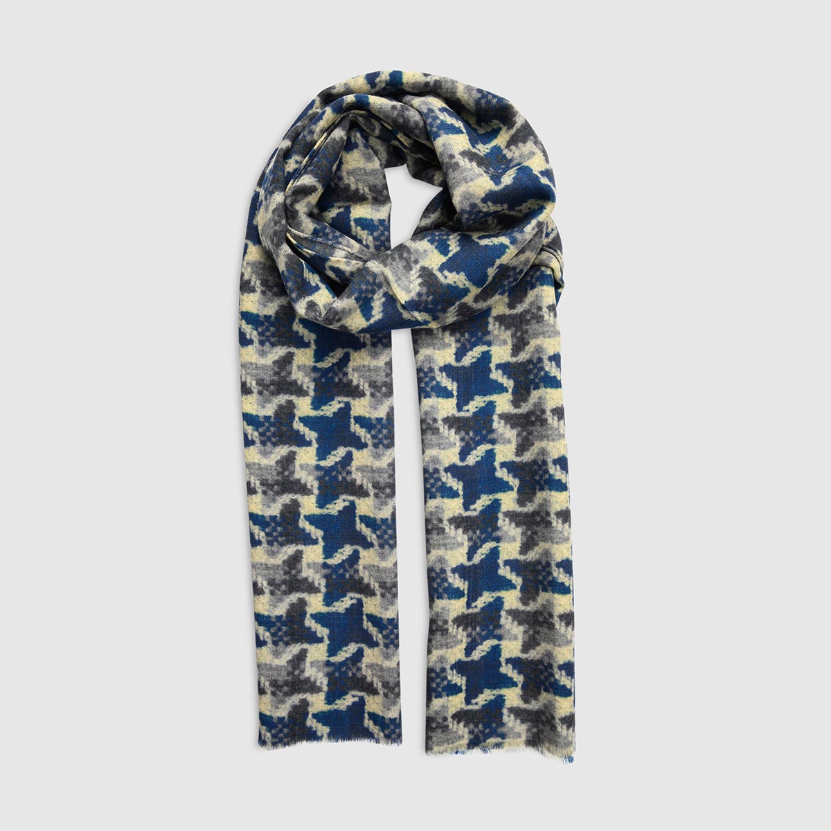 Wool Scarf with Geometric Design Wool Scarf with Geometric Design