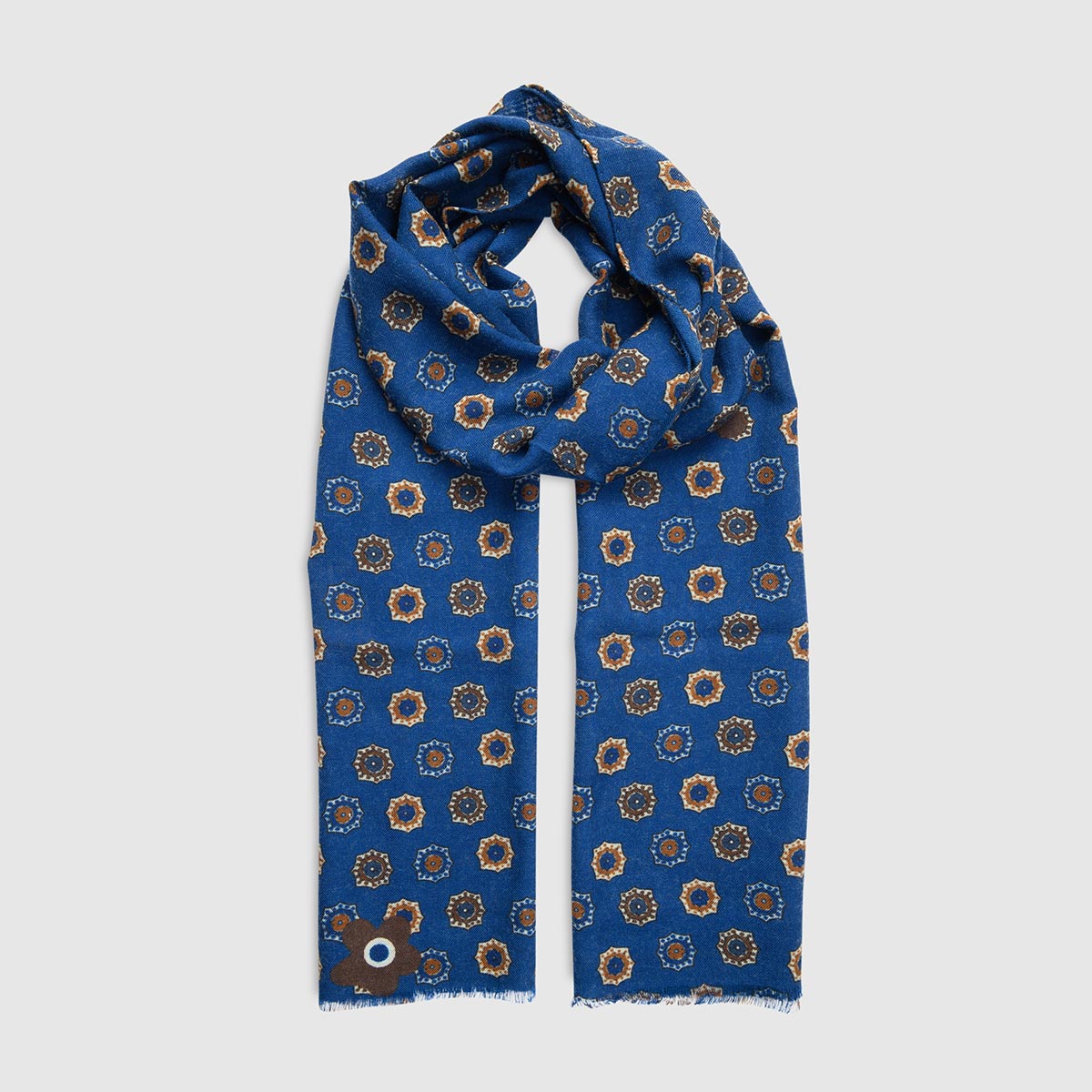 Wool Scarf With Small Medallions Wool Scarf With Small Medallions