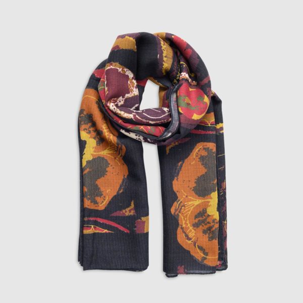 Wool Scarf With Abstract Designs